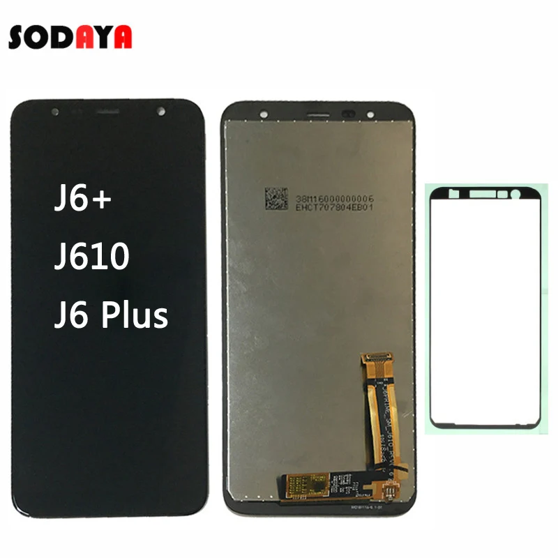 Для samsung Galaxy J610 lcd J6+ J6 Plus дисплей с сенсорным экраном дигитайзер сборка запасные части