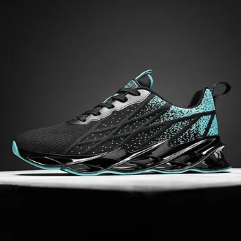 

Reflective Men Running Shoes High Quality Breathable Jogging Sport Blade Cushioning Men's Jogging Training Sneakers