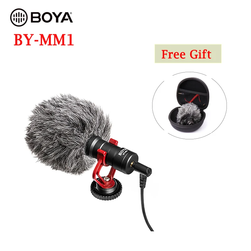 BOYA BY-MM1 Запись видео микрофон для DSLR камеры смартфон Osmo Карманный Youtube Vlogging iPhone