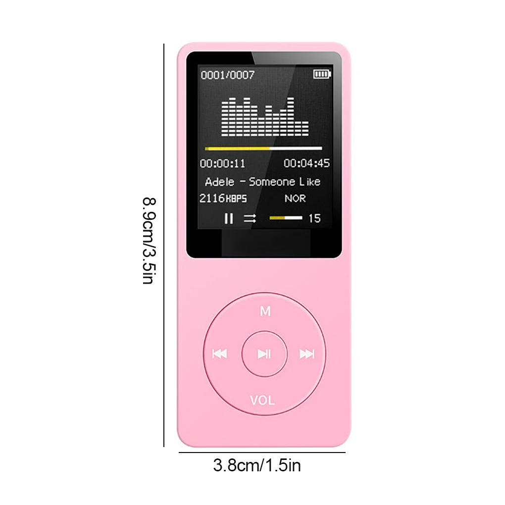 Portable Mini USB Flash LCD Digital MP3 Player Support Flash 64GB TF Card Slot Music Player FM Radio with earphone 