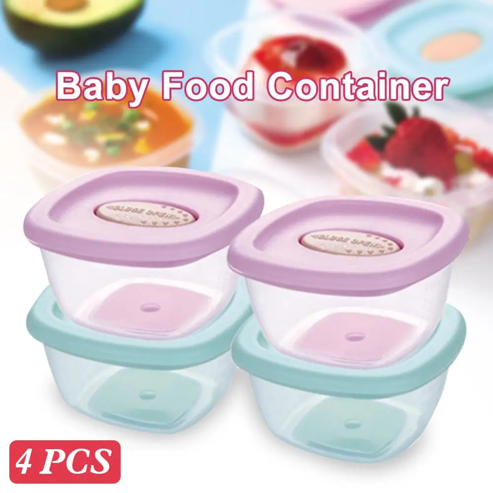 

Food Storage Containers Food Storage Box Set of 4 with Sealing Lid 4 oz Baby Food Jar