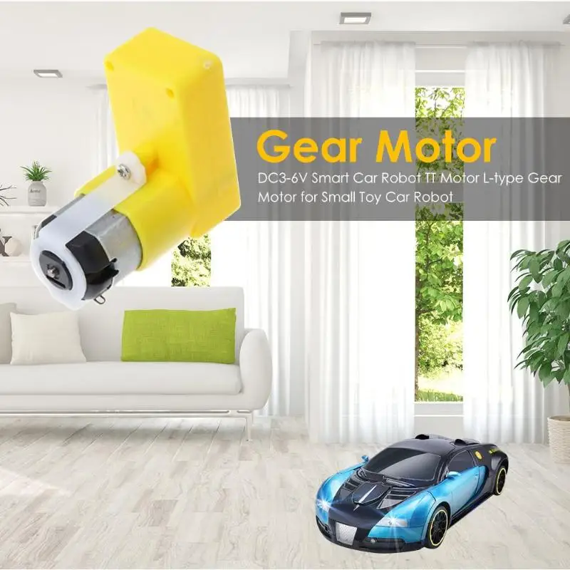 DC3V-6V L-type умный автомобильный двигатель для шасси прочный практичный тонкий надежность робот пульт дистанционного управления автомобиля DC мотор-редуктор 50x40x20 мм