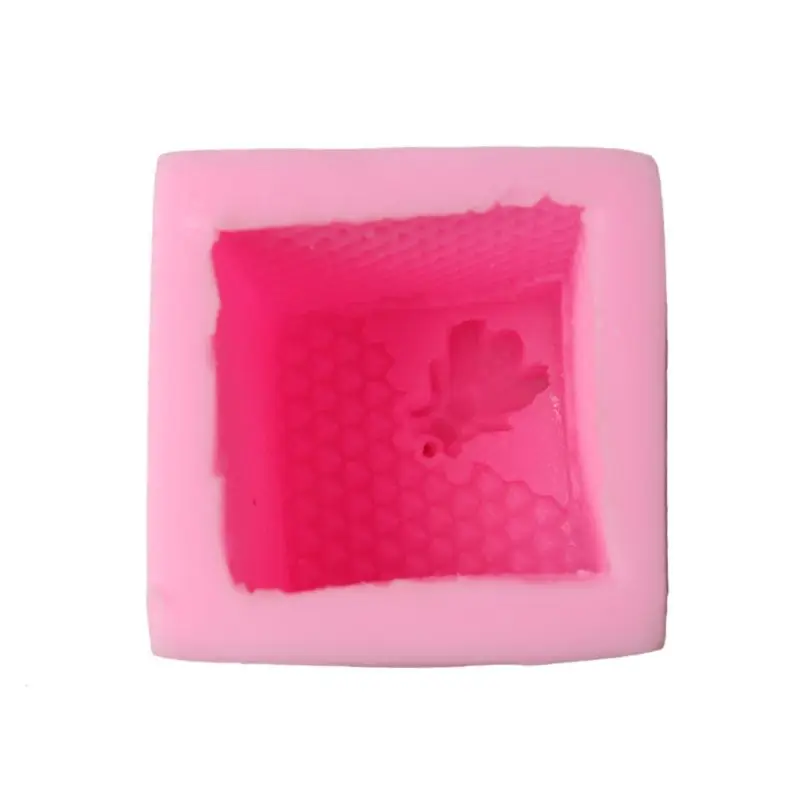 

3D Square Honeycomb Silicone Aroma Candle Mold Soap Clay Making Cake Baking Q84D for kitchen accessories