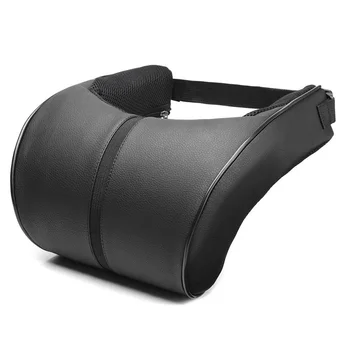 

Adjustable Car Headrest Neck Pillow Faux Leather Neck Protection Rest Pillows 1X