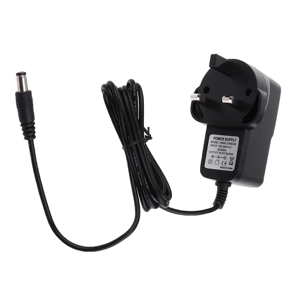 UK Plug 9V DC Guitar Effects Pedal Adapter Charger Power Supply 144cm Cable