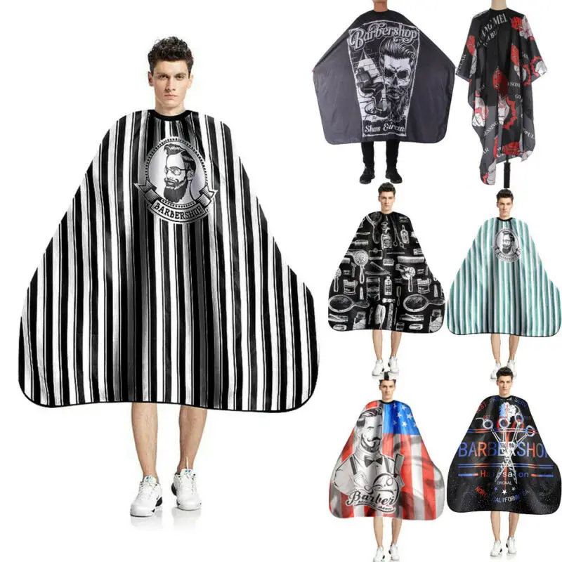  Barber Cape for Men Professional Hair Cutting Salon Cape with  Snap Closures Waterproof Large Hairdressing Styling Cape Gown Apron for  Barber- 63”× 56”(Cloud) : Beauty & Personal Care