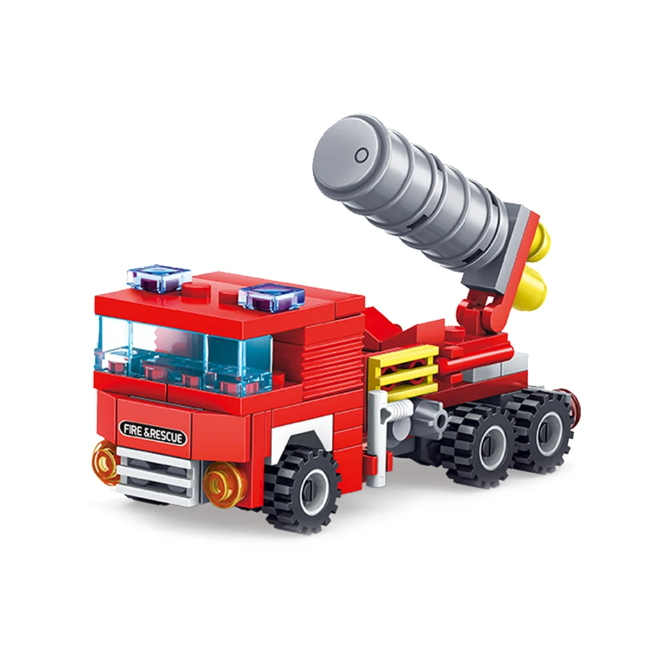 HUIQIBAO-4-in-1-City-Firefighting-Building-Blocks-Legoing-DIY-Fire-Truck-Helicopter-Boat-City-Firefighter (3)
