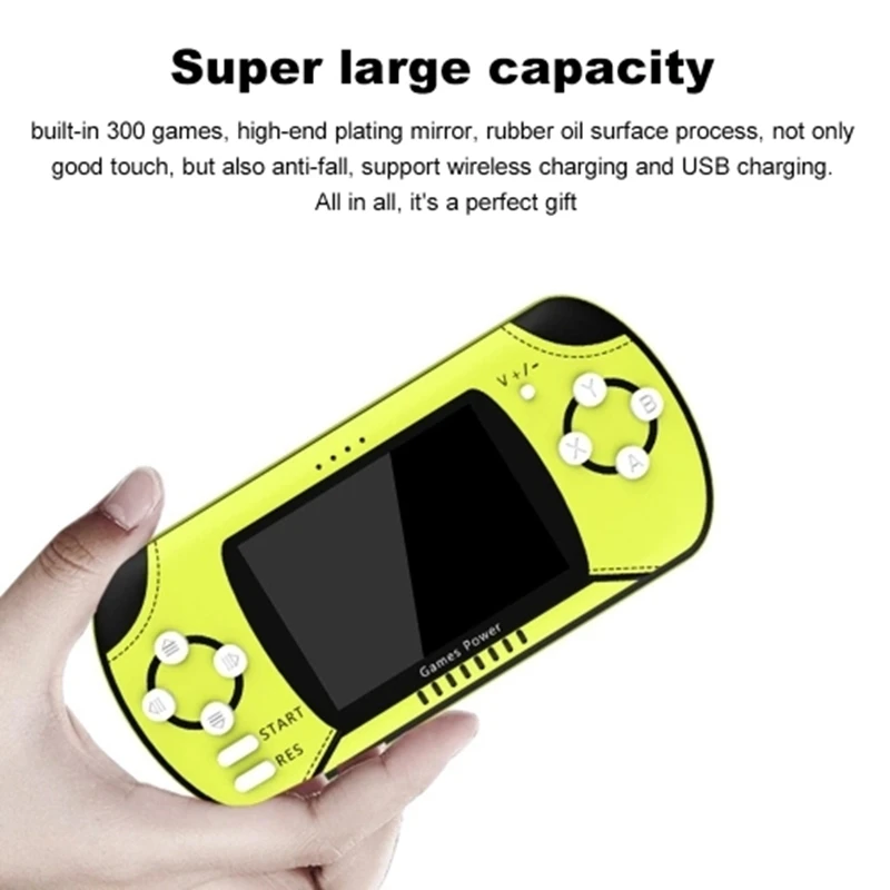 Портативная игровая консоль большой емкости power Bank QI Беспроводное зарядное устройство USB + Беспроводная зарядка