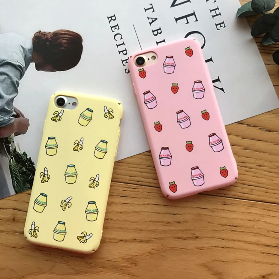 Клубничное молоко с рисунком бутылки чехол для iPhone 6s 6Plus 6 Plus 7 7Plus 8 8Plus X XS XR XSMAX