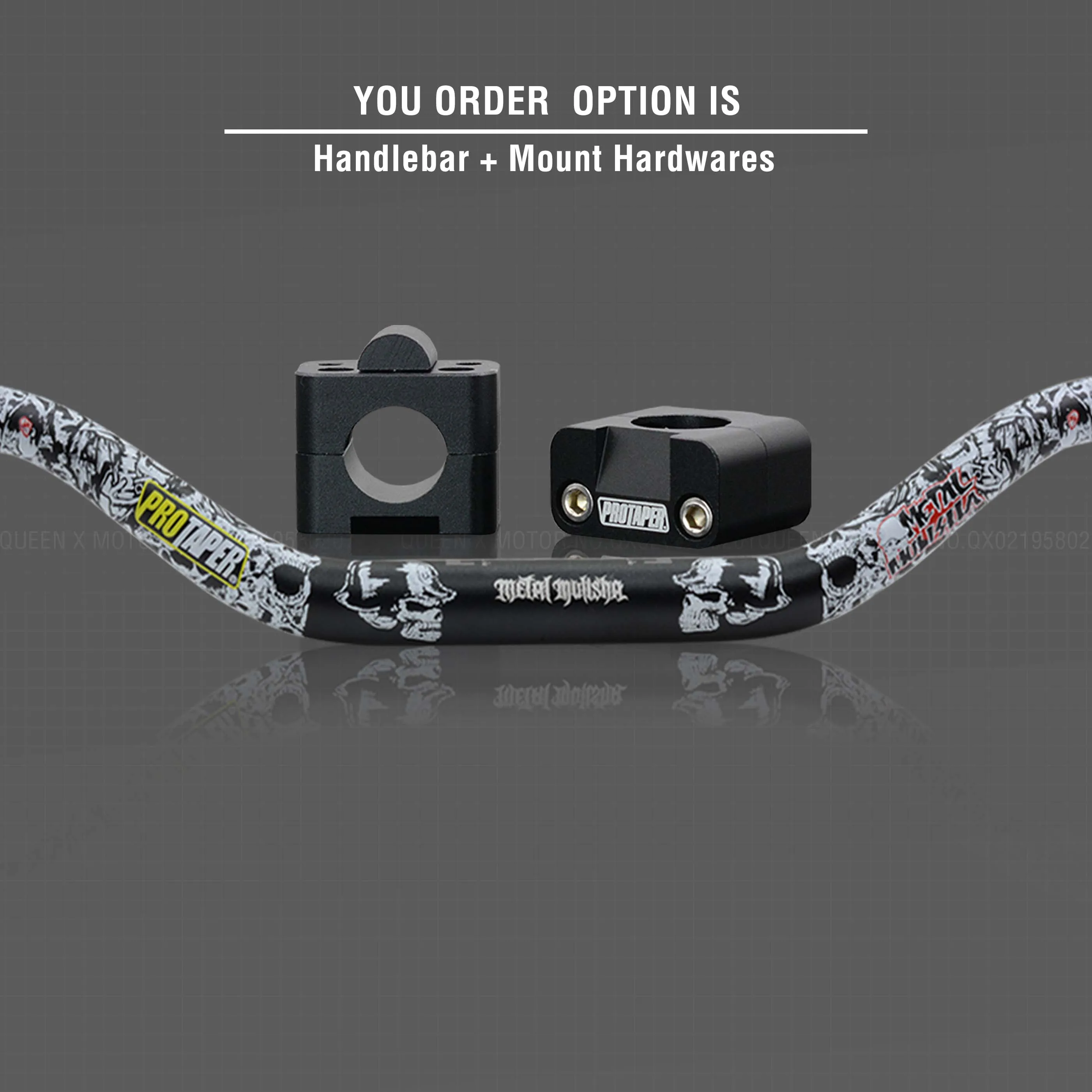 Руль для Pro Taper Pack Bar 1-1/" 6 дней Fatbar Колодки Ручки Pit Pro Racing Dirt Pit Bike мотоцикл с адаптер cnc - Цвет: Black Combo2