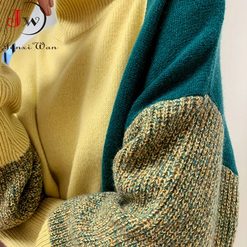 Men Winter Thick Chunky Knit Long Sleeve Sweater Vintage Elbow Patch Faux  Wool Pullover Top Solid Casual Loose Jumper