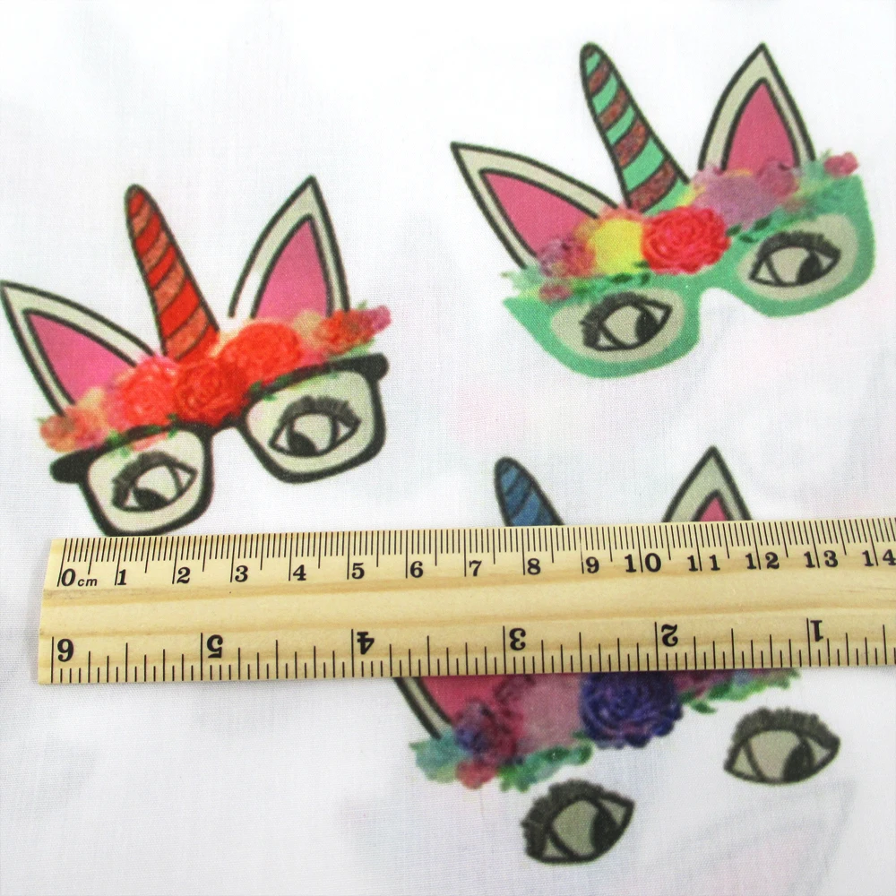 1056175001 David accessories 50*145 см олень Единорог Снеговик Рождество Пасхальная полиэстер хлопок ткань для ткань дом текстиль Вышивание, c2845 - Цвет: 1056175001