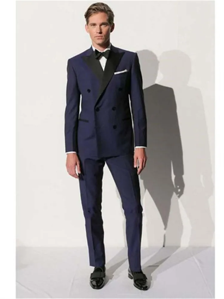Мужской костюм смокинг Noivo Terno Slim Fit Easculino вечерние костюмы для мужчин двубортный темно-синий смокинг мужской s Костюм