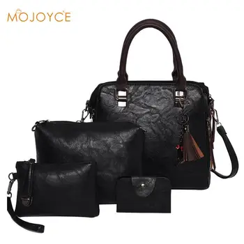 

4pcs Women Lady Fashion Handbag Shoulder Bags Tote Purse Messenger Handbag Leather Clutch Totes Bag For Ladies Party Purse