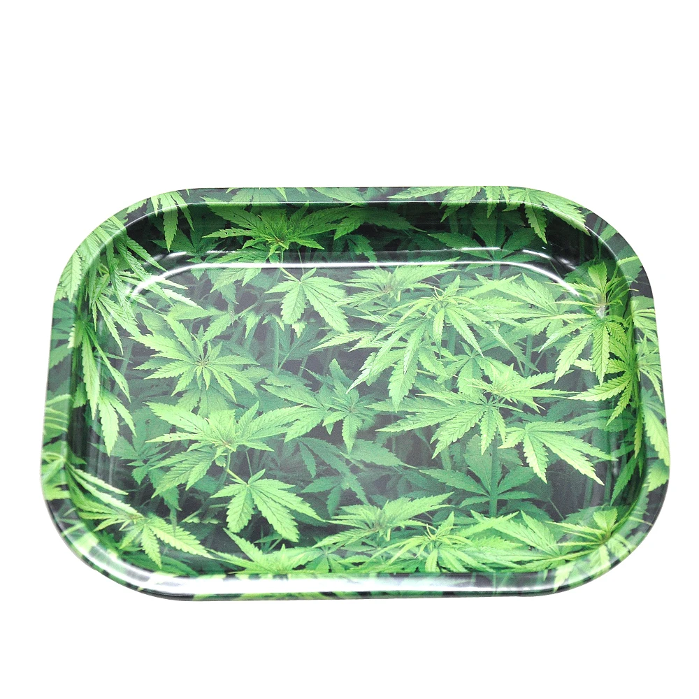 Leaves Держатель для сигарет полезный скручивающийся поднос для сигарет Высокое качество Портативный прочный пепельница ролик приспособление для бумаги стиль - Цвет: Leaves