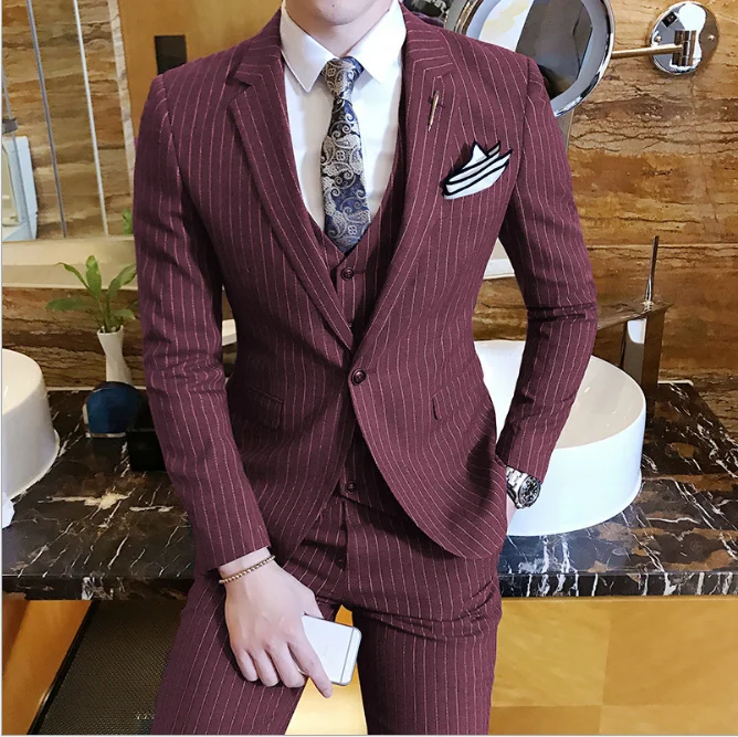 picture color Классический мужской костюм Smolking Noivo Terno, приталенный, Easculino, вечерние костюмы для мужчин, королевский синий, в полоску, сшитый по индивидуальному заказу - Цвет: picture color