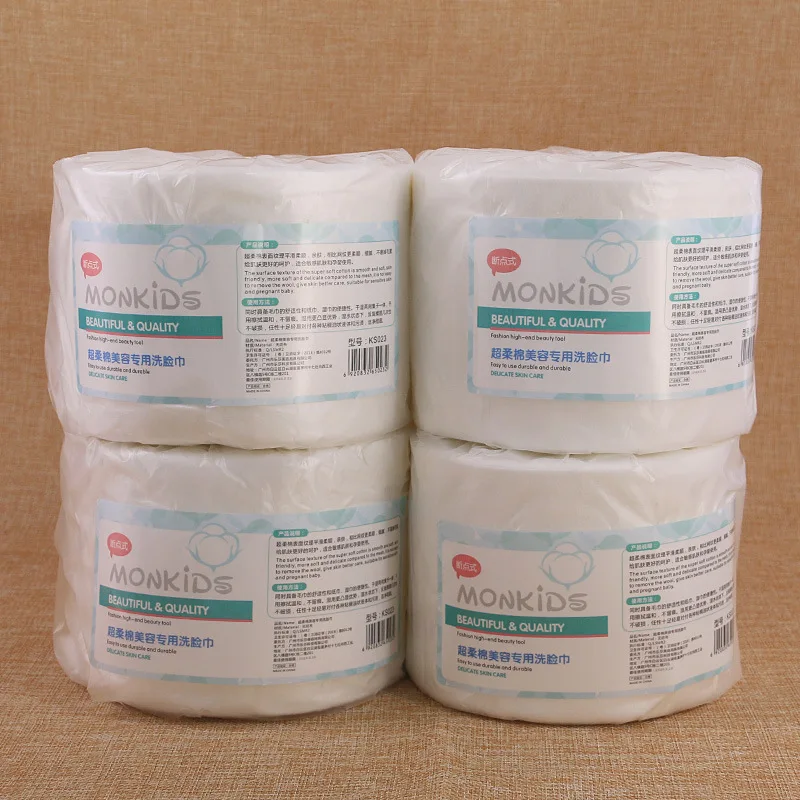 

Manufacturers Direct Selling Makeup Facial Wipe Cleansing Roll Tissue Disposable Washcloth Super Soft Cotton Beauty Only Face To