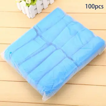 

100PCS Disposable Non-woven Fabrics Shoe Covers Thickened Anti Slip Clean Overshoes Dustproof Shoe-covering Footies