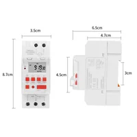 Heavy Duty 5000W 30A Weekly 7 Days Programmable Digital Time Switch Relay Timer Control AC 220V 230V Din Rail Mount 2