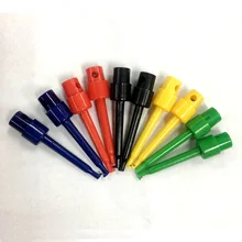 5 пар большой одиночный зажим с крючком Захваты тестовый зонд кабель для мультиметра провода свинца(10 шт