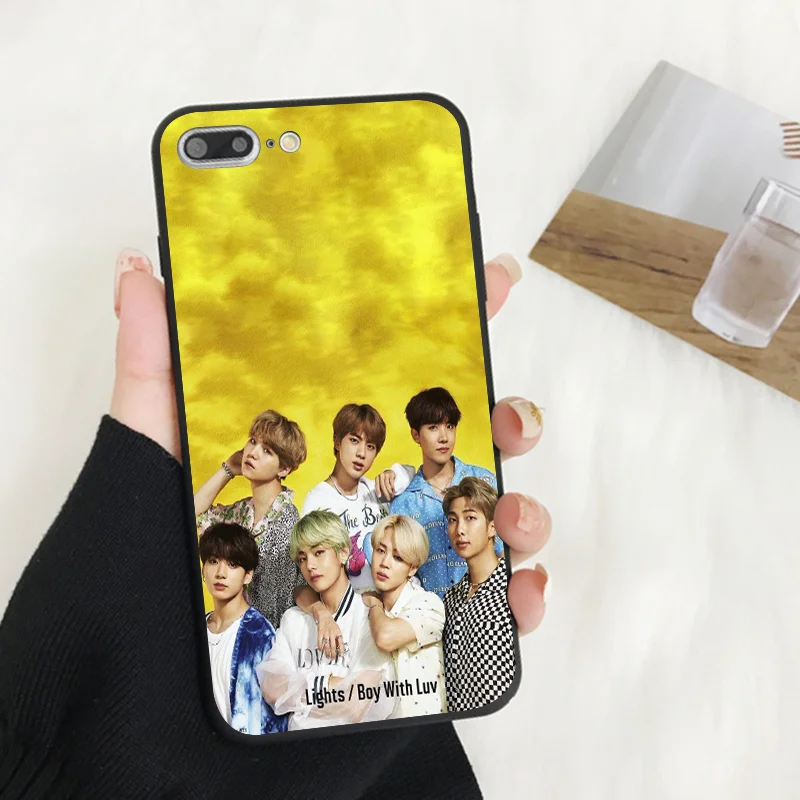 H-6009 Kpop мягкий чехол для телефона силиконовый чехол ярких цветов для iPhone X XR XS MAX 6 7 8 plus 6s для корпуса Apple - Цвет: H-6009