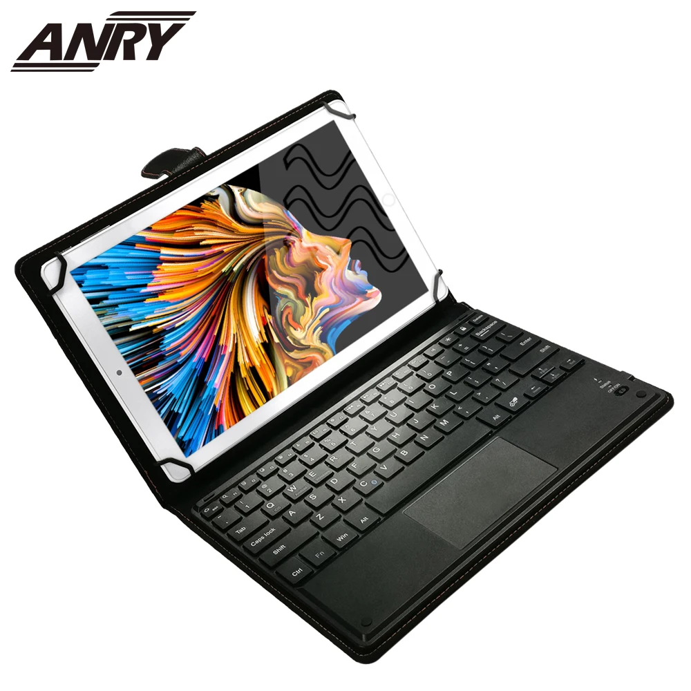 ANRY Планшеты Android 10 дюймов 4G Телефонный звонок Восьмиядерный 4 Гб + 64 Гб планшет 10,1 ПК с сенсорной клавиатурой две sim-карты WiFi Bluetooth