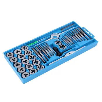 

40Pcs/set Tap and Die Set with Case Tapping Threading Repair Metric Tap and Die Screw Extractor Set W91B