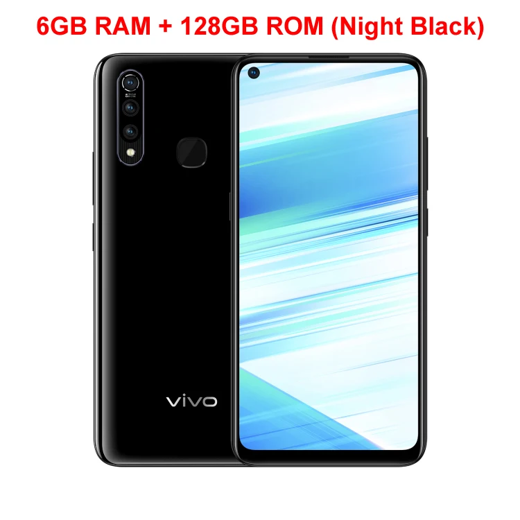Black 6G 128G Мобильный телефон vivo Z5x, 6,53 дюймов, экран, 4 Гб ОЗУ, 64 Гб ПЗУ, Восьмиядерный процессор Snapdragon710, Android 9, 5000 мАч, смартфон с функцией распознавания лица - Цвет: Black 6G 128G