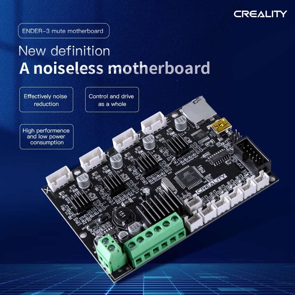 

CREALITY 3D Printer Part Mute Motherboard 32 Bits V4.2.7 Noiseless Silent Mainboard For Ender-3/3Pro/Ender-5/Ender-3 V2 Printer