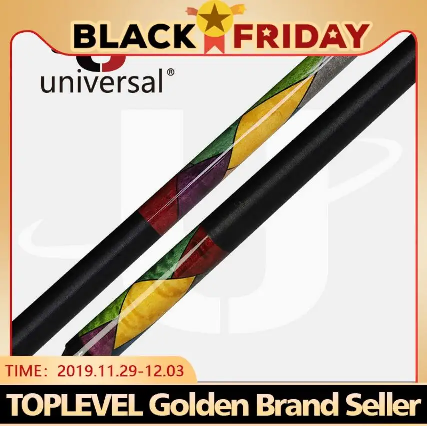 

New Universal Billiard UN115-7 Pool Cue Stick 12.75mm Tip Technology Handle Professional Handmade for Athletes China 2019