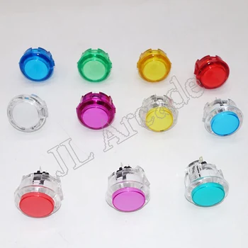 

20pcs/lot Arcade Button Replace SANWA Buttons 30mm Push Button Transparent for Arcade Machine Console DIY