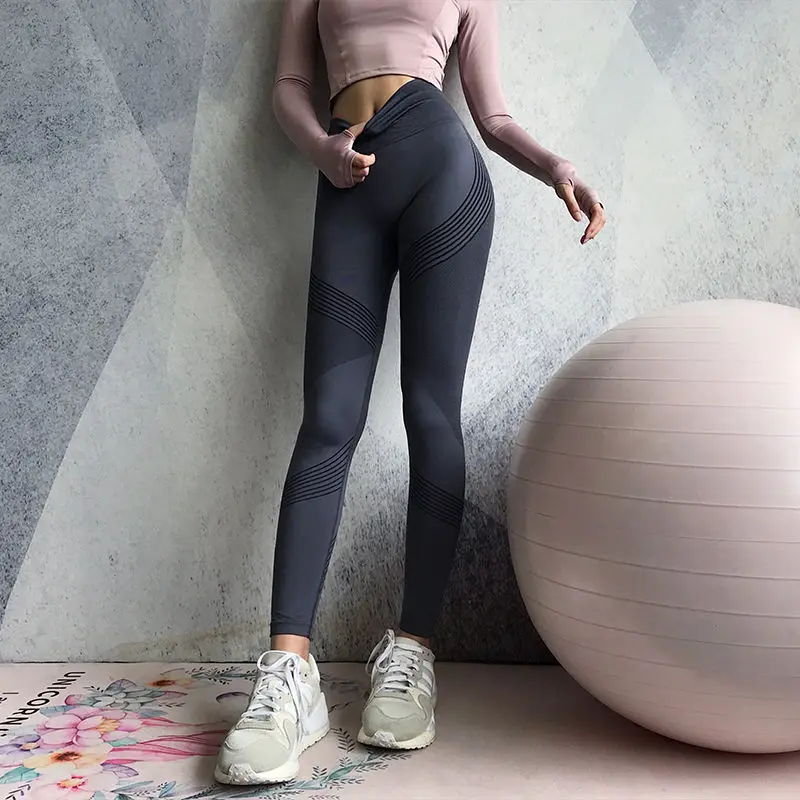 Fashion Push Up Leggings Women Workout Leggings Slim Leggings Polyester V-Waist Leggings Women Pencil Pants