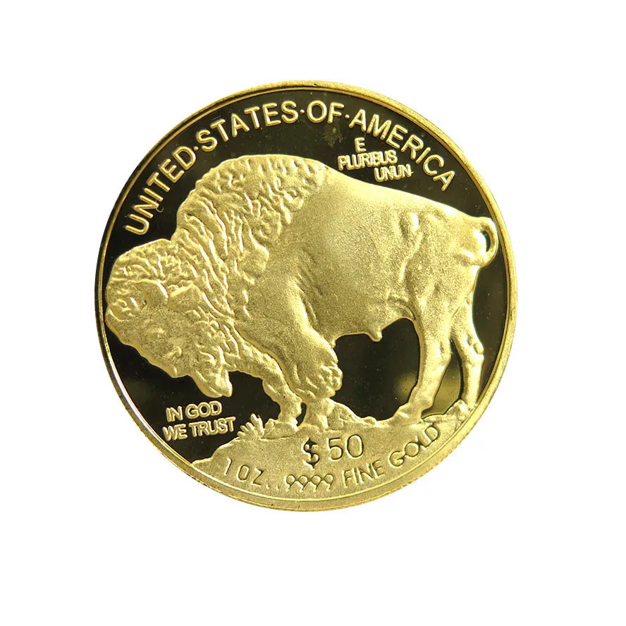 1 Oz Gold Replica Indian Head Buffalo Round Coin Non currency Coins 1 Oz Gold Replica Indian Head Buffalo Round Coin Non currency Coins