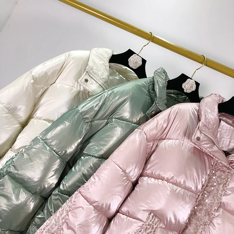 Куртка зима новое платье воротник свободный с длинным рукавом хлопок пальто для женщин