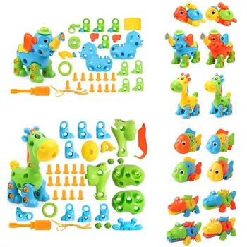 

Puzzle DIY Assembly Toy For Children Cute Animal Modeling Detachable Intelligence Development Early Learning Toy For Children