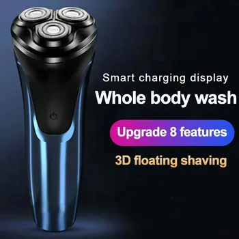 

Electric Shaver Rotary Tripple Razor Men Cordless Beard Trimmer Pop-trimmer Wet Dry USB Rechargeable