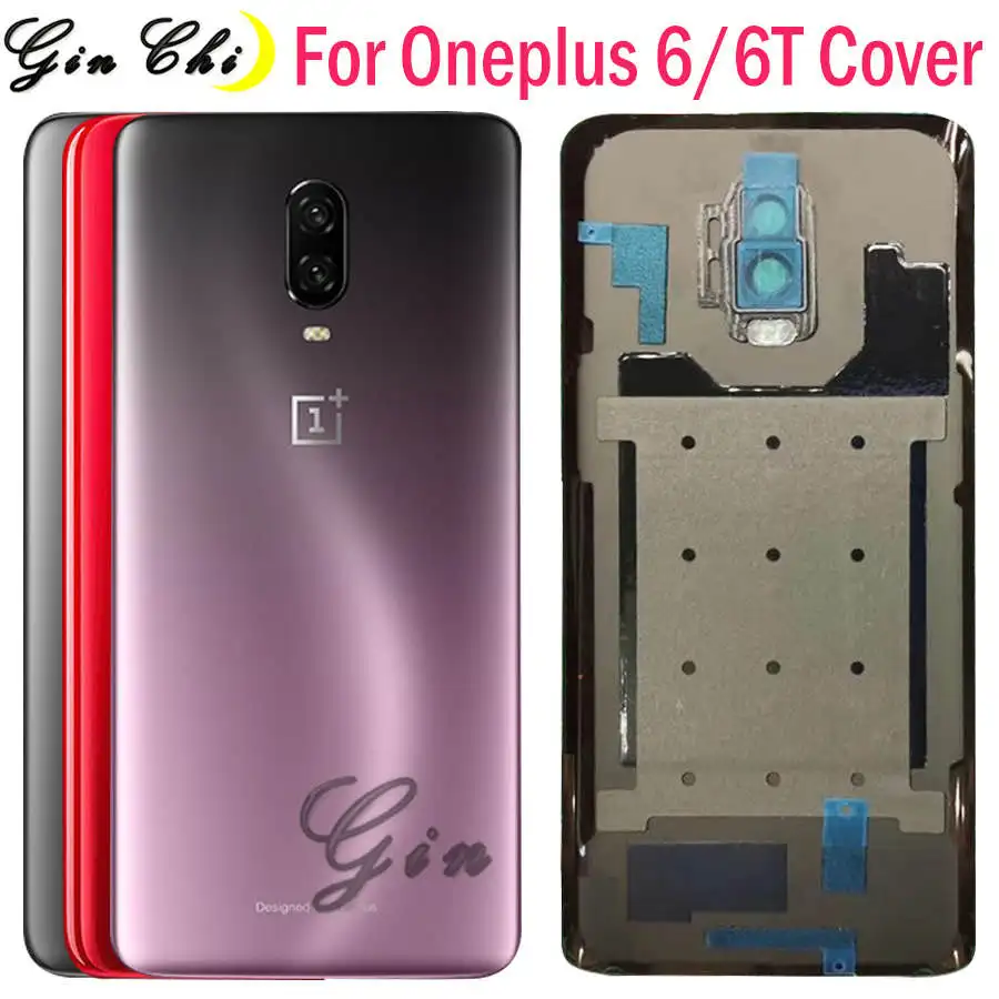 Оригинальное стекло для OnePlus 6T задняя крышка аккумулятора Oneplus 6 чехол 1 + корпуса с
