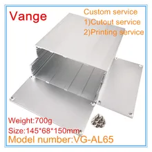 1 шт./лот, усилитель, электрические проектные коробки 145*68*150 мм 6063-T5, алюминиевый профиль, корпус, чехлы для устройств питания