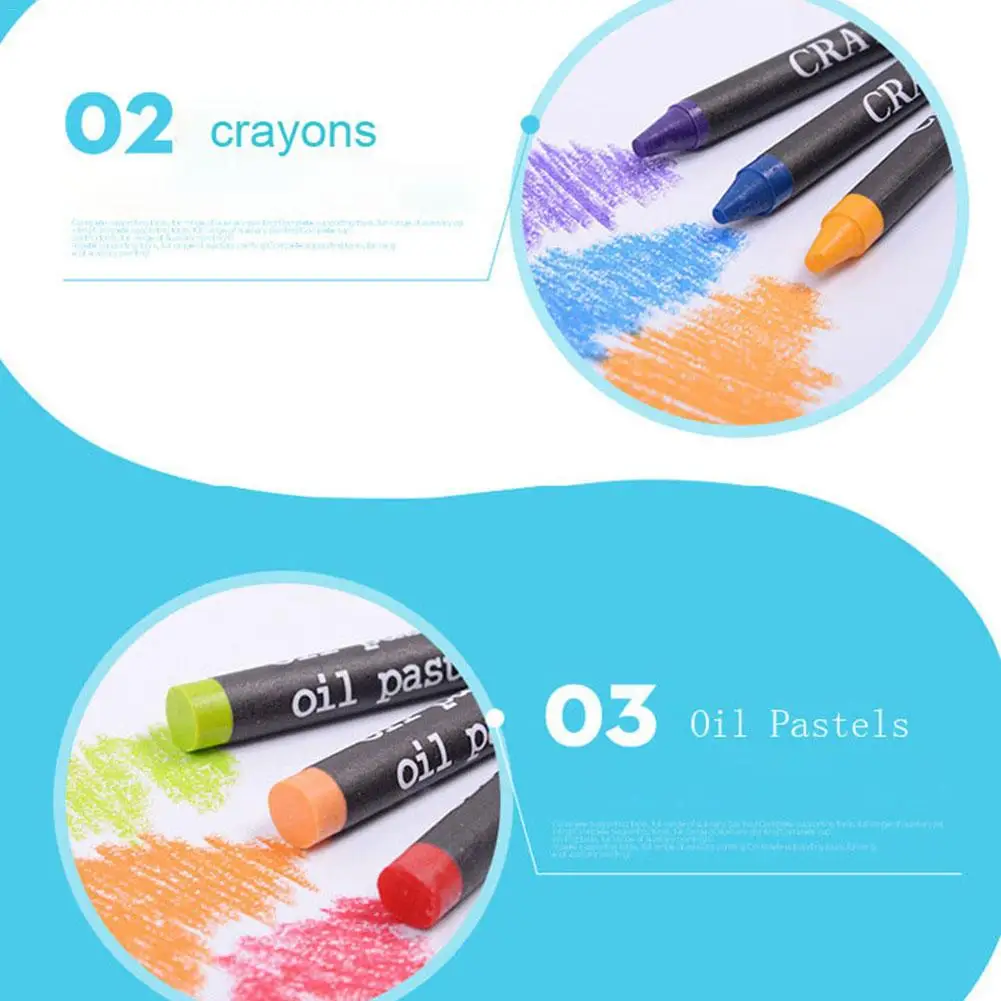 150 шт Детские краски для рисования Инструменты для рисования набор ручка цвета воды карандаш масло Пастель кисть для рисования ручки