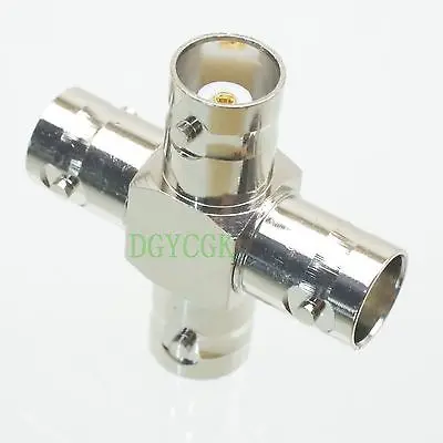 

DHL/EMS 50 pcs Conversion Adapter BNC jack to 3 x BNC female F cross connector for radio -h2