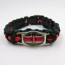 Бесконечная любовь флаг Кении Браслеты ручной работы Кения продажы паракордового браслета модные Кения флаг браслет кенийская бижутерия подарок