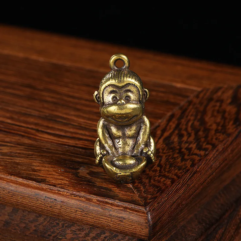 cute monkey brass pendant (5)