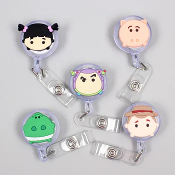 

Cartoon Pig Boys Retractable Dog Card Holder Badge Reel Nurse Exhibition Enfermera Girl Name Card Chest Hospital Doctor Use Card