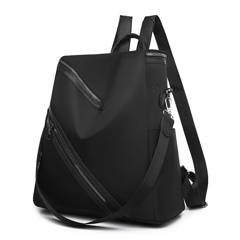 Mochila nueva de gran capacidad para mujer, bolso de tela Oxford para jóvenes, multifunción, color negro, 2020