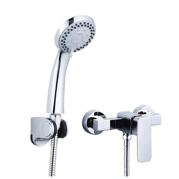 

Silver Chrome Bathroom Waterfall Bath Shower Faucets Set With Handle Wall Mounted Bathtub Rain Shower Faucet Mixer Set