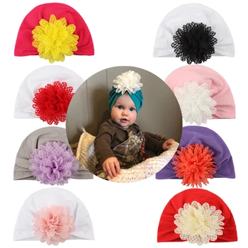 

Elastic Toddler Headband Turban Cap Newborn Baby Flower Hat Baby Beanie Infant Headwraps Baby Hair Accessories Photography Props