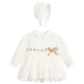 

Spanish Children's Dress Autumn Winter Baby Girl Dress Princess Dresses With Hat Cotton Long Sleeve