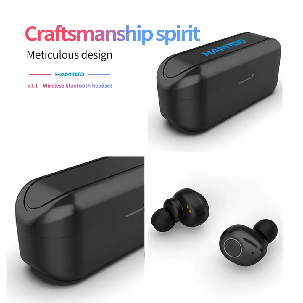 50 # TWS Bluetooth 5 0 наушники с микрофоном беспроводные шумоподавлением Hi Fi