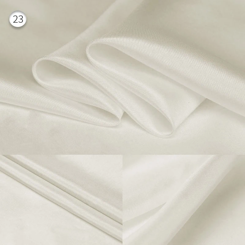 Натуральный шелк ткань habutai для шелковой подкладки шелк эпонж Habotai использовать шарф 8 momme - Цвет: beige white