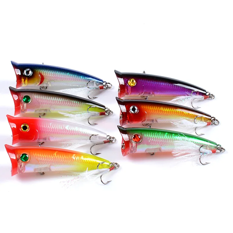  Best 7.8cm/10.5g Hard Lure Big Popper Lure Top Water Fishing Lures Popper Lure Crankbait Minnow Swi